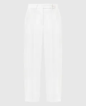 Ballantyne Pantaloni in lana a righe beige BLT175GWR01