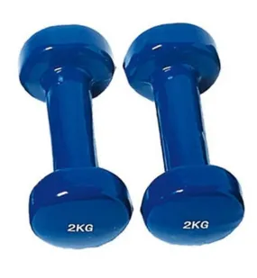 EFFEA 813/4 MANUBRI VINILE KG 2+2 coppia pesi in ghisa rivestiti in vinile color blu