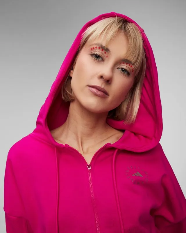 Felpa rosa da donna Adidas by Stella McCartney ASMC Crop Hoodie