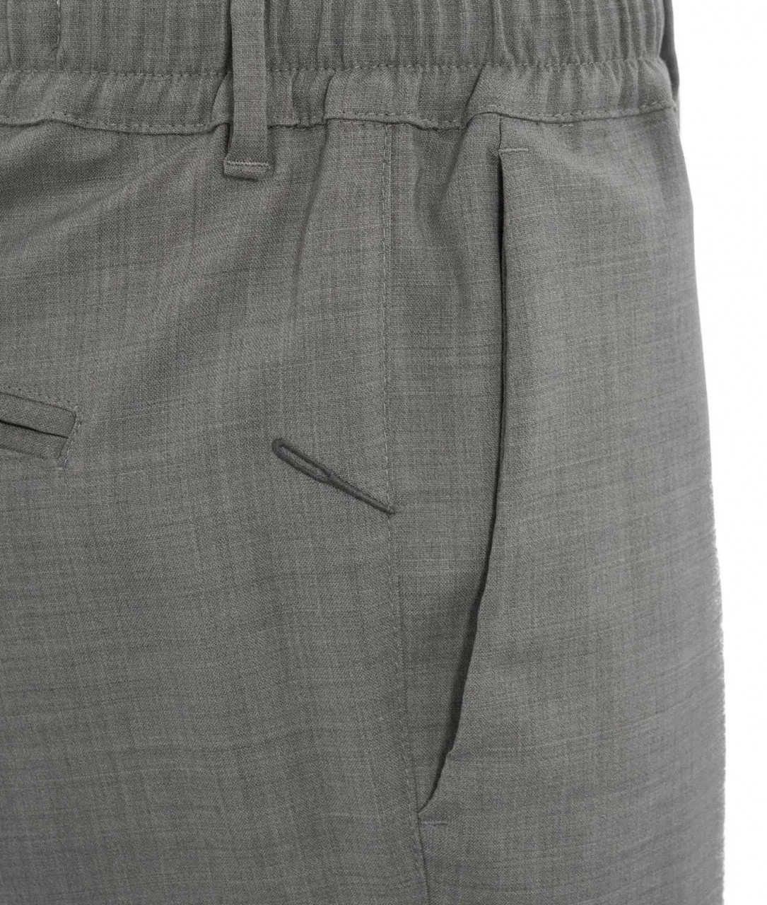 Joggers in lana vergine grigio grigio