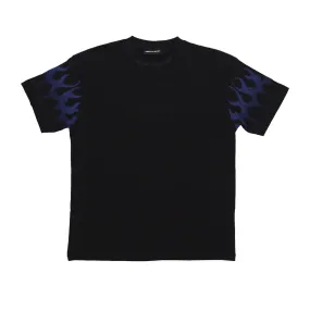 Maglietta Uomo Flames Tee Black/blue