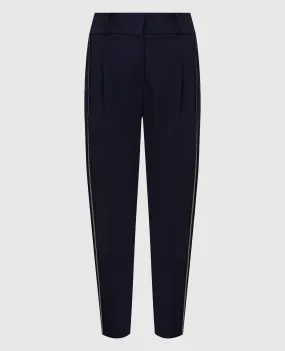 Peserico Pantaloni in lana con catene P0478703015